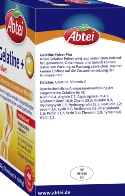 Abtei Gelatine Plus Vitamin C 400 G Pulver