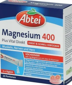 Abtei Magnesium 400 Plus Vital Direkt 20 Granulat-Sachets