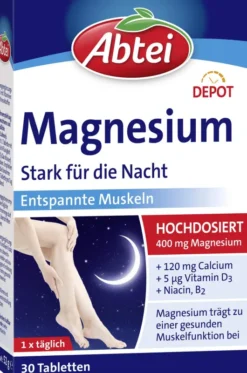 Abtei Magnesium Stark Für die Nacht Depot 30 Tabletten