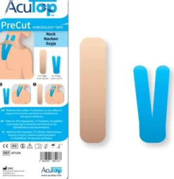 AcuTop Kinesiologie Tape Nacken 5 x 20 cm I-Type + 5 x 15 cm Y-Type je 8 Stück
