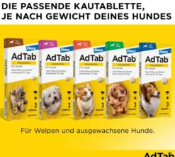 AdTab 450 mg für große Hunde (11-22 kg) 3 Kautabletten
