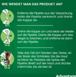 Advantage 40 mg für Katzen und Zierkaninchen bis 4 kg 4 x 0,4 ml Lösung