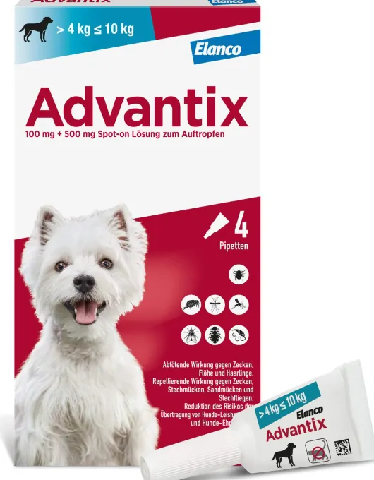 Advantix Spot-On Hund 4-10 kg 4 x 1 ml Lösung