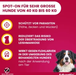 Advantix Spot-On Hund 40-60 kg 4 x 6 ml Lösung