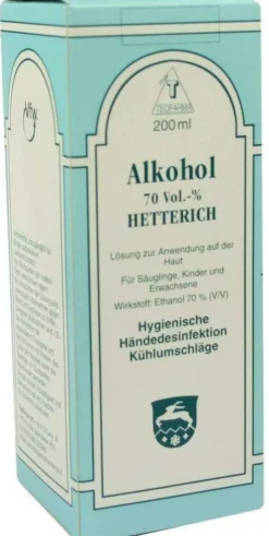 Alkohol 70% V°v Hetterich 200 ml