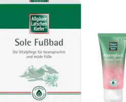 Allgäuer Latschenkiefer Sole Fuß- bad 10x10g Beutel + gratis Allgäuer Latschenkiefer Alpenglück Dusche 30 ml