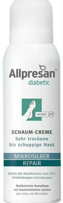 Allpresan Diabetic Mikrosilber + Repair Schaum-Creme 125 ml