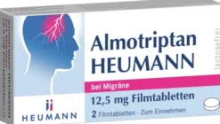 Almotriptan Heumann bei Migräne 12,5 mg 2 Filmtabletten