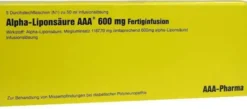 Alpha Liponsäure Aaa 600 mg Fertiginfusion