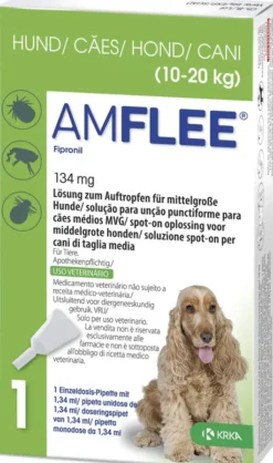 Amflee 134 mg Spot-On Lösung Für Mittelgroße Hunde 10 - 20 KG 3...