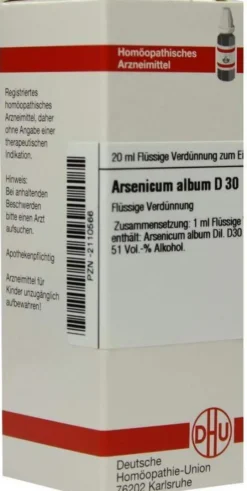Arsenicum Album D30 Dhu 20 ml Dilution