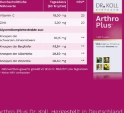 Arthro Plus Dr.Koll Gemmo Kompl.Weinrebe Zink Tropfen 50ml