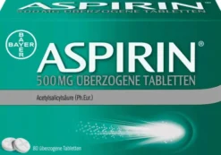 Aspirin 500 mg 80 überzogene Tabletten