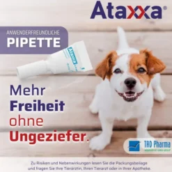 Ataxxa 500 mg-100 mg Lösung zum Auftropfen für Hunde von 4-10 kg 3 Pipetten