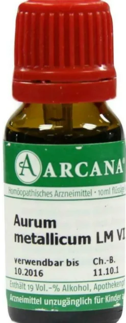 Aurum Metallicum Lm 6 Dilution 10 ml