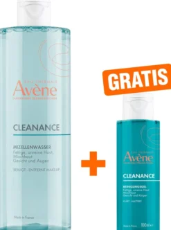 Avene Cleanance Mizellenwasser 400 ml + gratis Avene Cleanance Reinigungsgel 100 ml