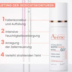 Avene Hyaluron Activ Serum 20 ml + Hyaluron Activ Retinal Creme 30 ml + Hyaluron Procedure Augen-Lippen Creme 15 ml