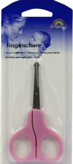 Babyschere Gebogen Rosa Bf 9 cm