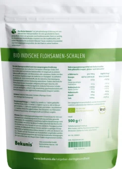 Bekunis Indische Flohsamen Schalen 500 G