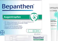 Bepanthen Augentropfen 20x0,5ml + gratis Optolind Empflindl. Haut Augenpflege 15 ml