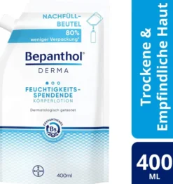 Bepanthol DERMA Feuchtigkeitsspendende Körperlotion 400 ml Nachfüllbeutel