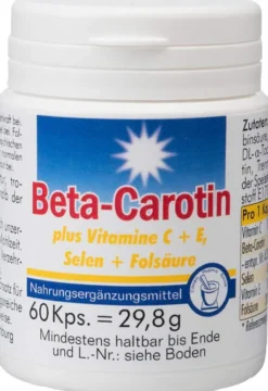 Beta Carotin Plus Vitamin C + E 60 Kapseln