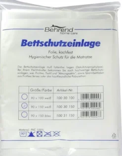 Bettschutzeinlage Folie Weiß 90x150 C