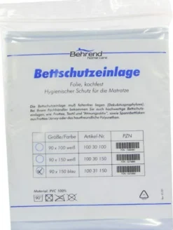 Bettschutzeinlage Folie Weiß 90cmx100