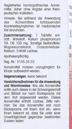 Biochemie 5 Kalium Phosphoricum D 6 Tabletten