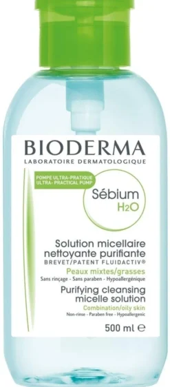 Bioderma Sebium H2o Reinigungslösung in Pump-Flasche 500 ml