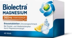 Biolectra Magnesium 365 mg fortissimum Zitronengeschmack 40 Brausetabletten