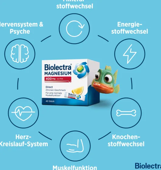 Biolectra Magnesium 400 mg ultra Direct Zitronengeschmack 40 Pellets