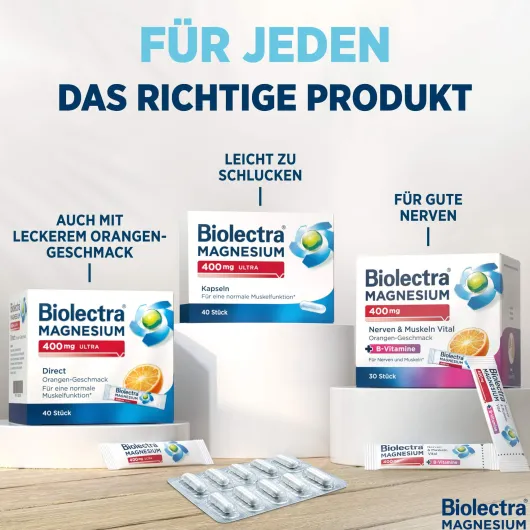 Biolectra Magnesium 400 mg ultra Direct Zitronengeschmack 40 Pellets
