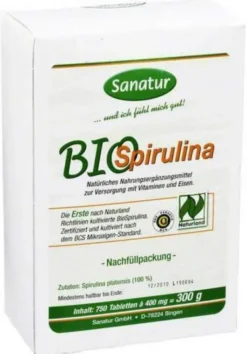 Biospirulina Mikroalgen 400 mg Tabletten Nachfüllpackung