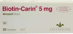 Biotin Carin 5 mg Lactose Glutenfrei 20 Tabletten