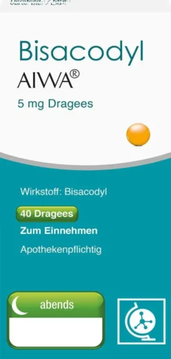 Bisacodyl Aiwa 5 mg 40 Dragees