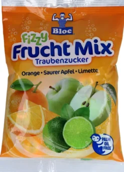 Bloc Traubenzucker Fizzy Frucht Mix Btl. 75 G