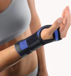 Bort Handgelenkstütze Mit Alu Band Links X-Small Blau