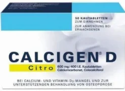 Calcigen D Citro 600 mg und 400 I.E. 50 Kautabletten