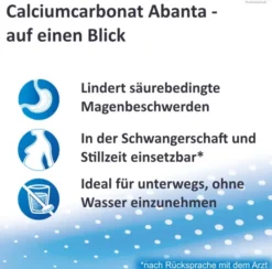 Calciumcarbonat Abanta 500 mg 200 Kautabletten