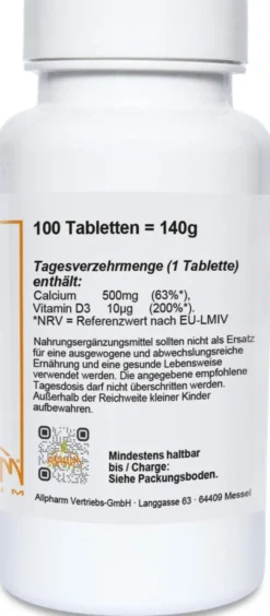 Calcium + D3 100 Tabletten