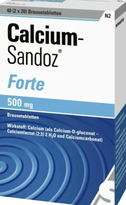 Calcium Sandoz forte 2 X 20 Brausetabletten