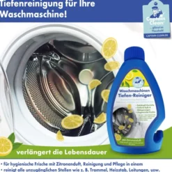 Captain Clean Waschmaschinen Tiefen-Reiniger Zitronenduft 250 ml