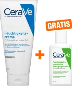 CeraVe Feuchtigkeitscreme 177 ml+ gratis CeraVe feuchtigkeitsspendende Reinigungslotion 20 ml