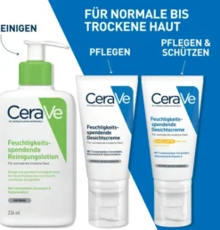 CeraVe Feuchtigkeitsspendende Gesichtscreme 52 ml + gratis Schäumendes Reinigungsgel 20 ml