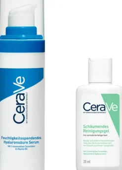 CeraVe feuchtigkeitsspendendes Hyaluronsäure Serum 30 ml + gratis schäumendes Reinigungsgel 20 ml