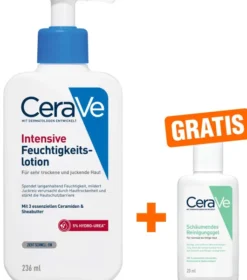 Cerave Intensive Feuchtigkeitslotion 236 ml + gratis Schäumendes Reinigungsgel 20 ml