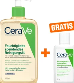 CeraVe Reinigungsöl 473 ml + gratis CeraVe feuchtigkeitsspendende Reinigungslotion 20 ml