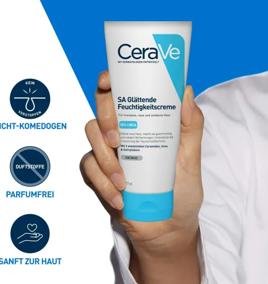 CeraVe SA Urea Glättende Feuchtigkeitscreme 2 x 177 ml