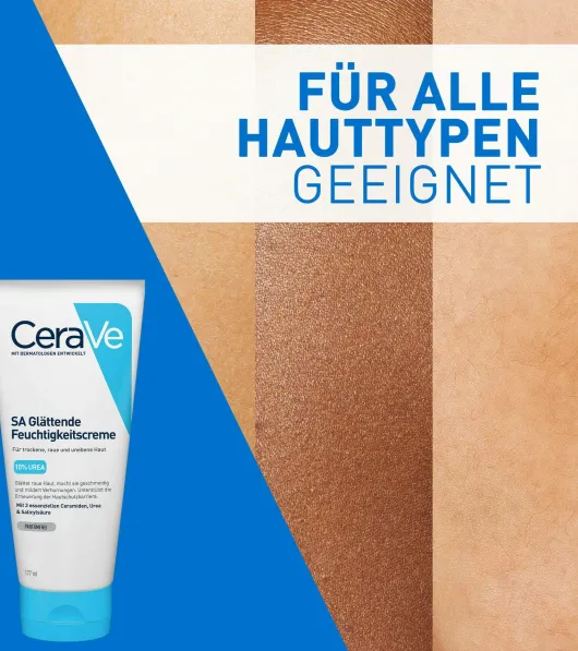 CeraVe SA Urea Glättende Feuchtigkeitscreme 2 x 177 ml